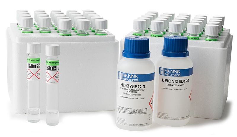 Thuốc thử Photpho Reactive thang cao 0.0 - 100.0 mg/L (50 lần) HI93763A-50