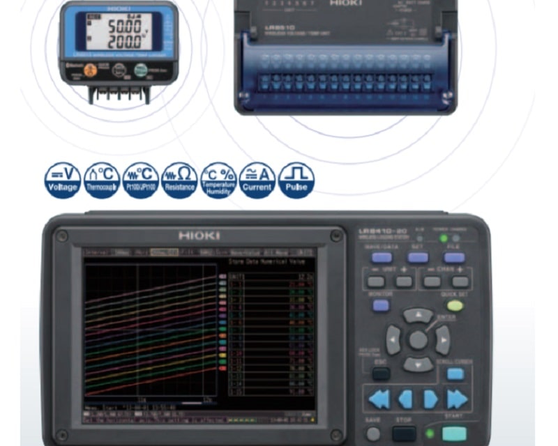 Trạm ghi dữ liệu không dây Hioki LR8410 là bộ ghi dữ liệu đa kênh không dây có khả năng thu thập lên tới 105 điểm dữ liệu