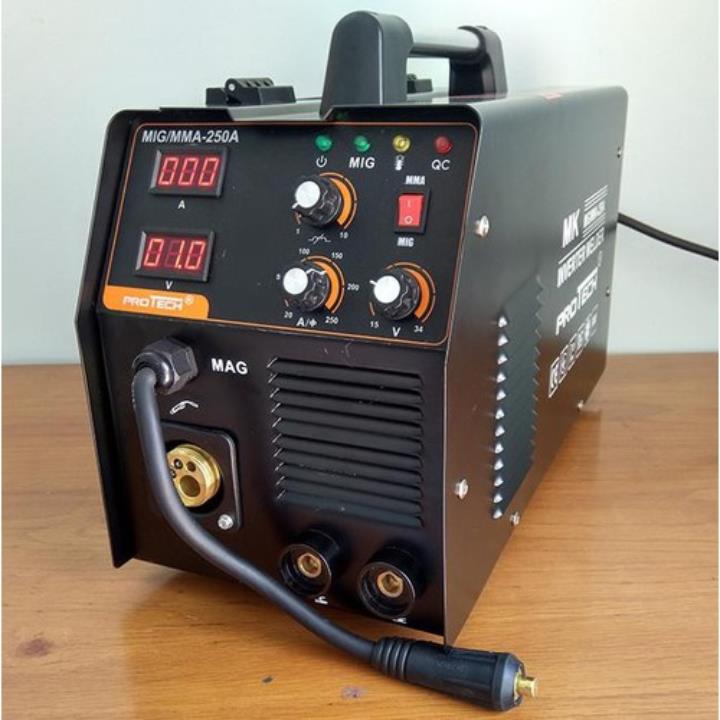 hình ảnh mặt trước cận cảnh máy hàn protech mig/mma 250 hình ảnh mặt trước cận cảnh máy hàn protech mig/mma 250