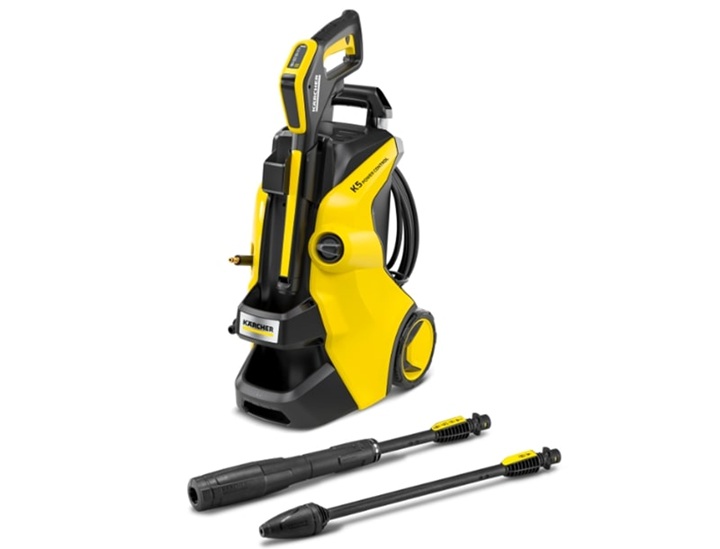 Máy phun xịt Karcher K 5 Power Control *EU thiết kế dạng xe có tay kéo và bánh xe