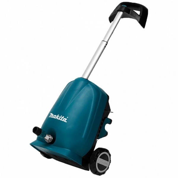 Makita HW102 1300W dễ dàng di chuyển nhờ bánh xe và tay đẩy