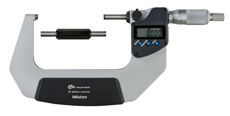 Panme đo ngoài điện tử Mitutoyo 293-233-30 đo lường với độ phân giải 0.001mm cùng dải đo từ 75-100mm Panme đo ngoài điện tử Mitutoyo 293-233-30 đo lường với độ phân giải 0.001mm cùng dải đo từ 75-100mm