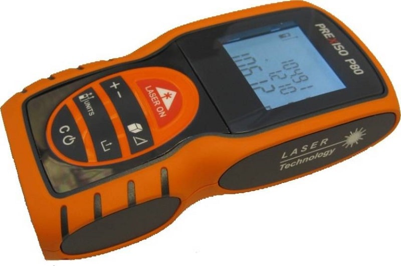Máy đo khoảng cách LASER PREXISO P80 hiển thị và đọc chính xác khoảng cách của các đối tượng từ ống kính của nó trong phạm vi dưới 80m.  Máy đo khoảng cách LASER PREXISO P80 hiển thị và đọc chính xác khoảng cách của các đối tượng từ ống kính của nó trong phạm vi dưới 80m.