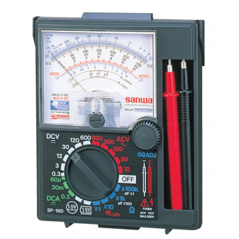 Đồng hồ kim Sanwa SP-18D được thiết kế với vóc dáng nhỏ gọn Đồng hồ kim Sanwa SP-18D được thiết kế với vóc dáng nhỏ gọn