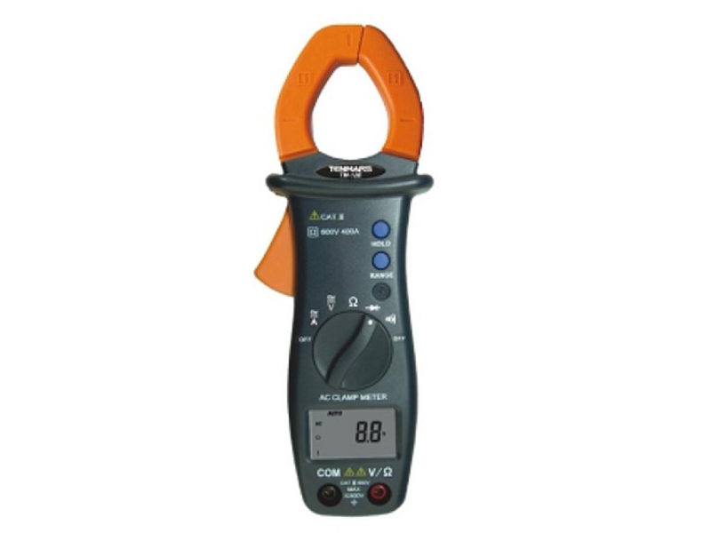 Ampe kìm Tenmars TM-12E là thiết bị đo điện nhỏ gọn, có khả năng đo dòng đến 400A