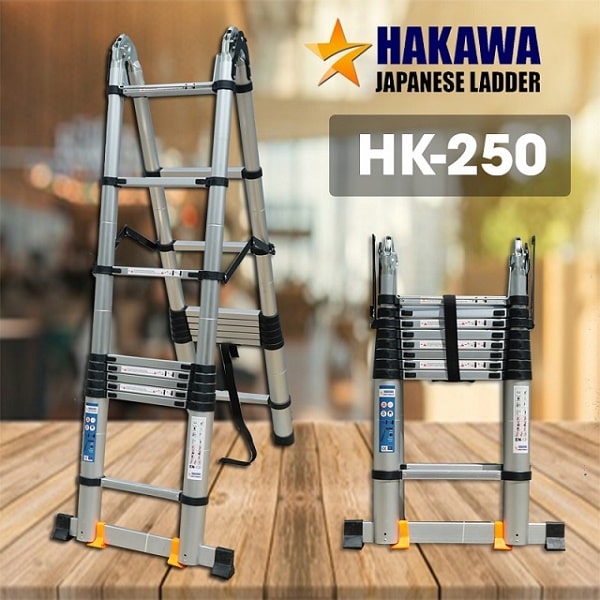  Một sản phẩm thang nhôm rút của thương hiệu Hakawa