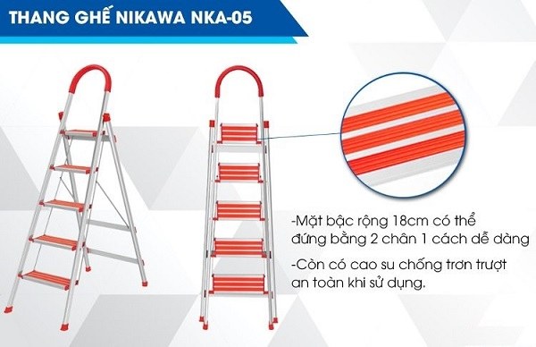  Thang nhôm ghế Nikawa NKA-05