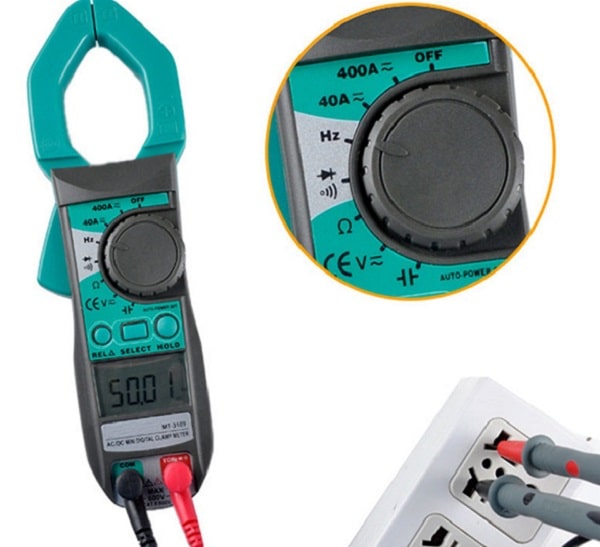 Ampe kìm Pro’skit MT-3109 có khả năng đo được cả dòng AC và DC với 3 phạm vi