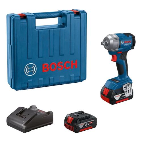 Trọn bộ phụ kiện gồm vali, pin và sạc của Bosch GDS 18V-350