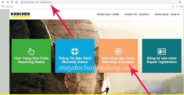 Kích hoạt bảo hành điện tử máy rửa xe Karcher