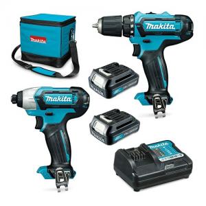 Bộ máy khoan vặn vít Makita CLX224S (TD110D+DF333D) kèm pin sạc