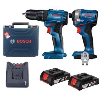 Combo máy vặn vít và khoan pin Bosch GDR 18V-215 & GSB 185-LI