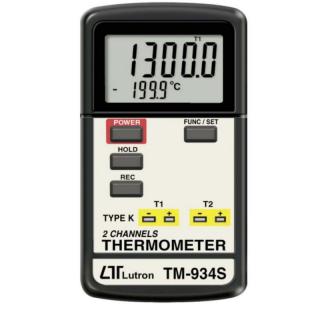 Nhiệt kế hai kênh, T1, T2, T1-T2 Lutron TM-934S