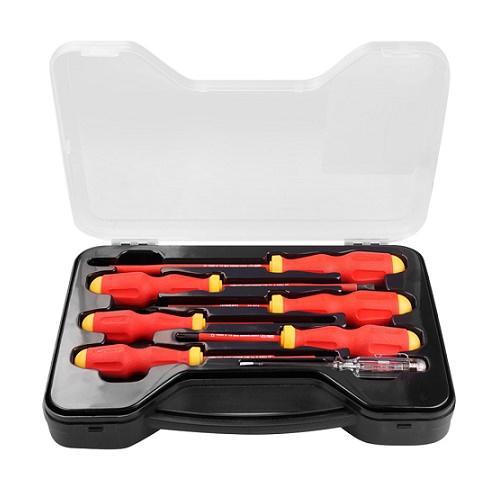 Bộ tô vít VDE 6 cây chuyên dùng, cách điện 1000V 65-980 Bộ tô vít VDE 6 cây chuyên dùng, cách điện 1000V 65-980