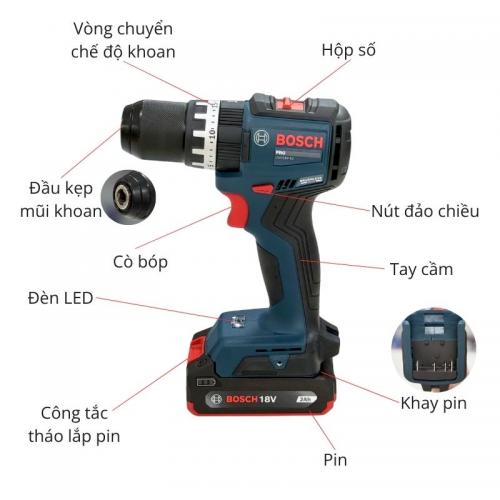 Máy khoan động lực dùng Pin 18V Bosch GSB 18V-52 (1 pin)