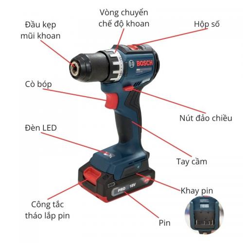 Máy khoan Pin 18V Bosch GSR 18V-52 (1 pin)