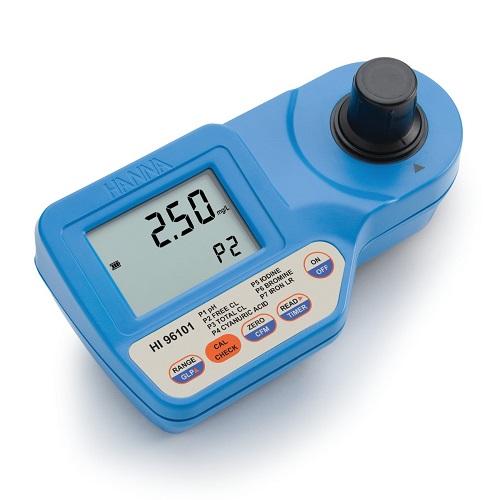 Máy đo Brôm Clo Axit Cyanuric Iot Sắt pH Hanna HI96101