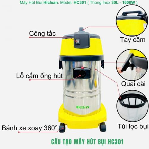 Máy hút bụi công nghiệp HiClean HC301  