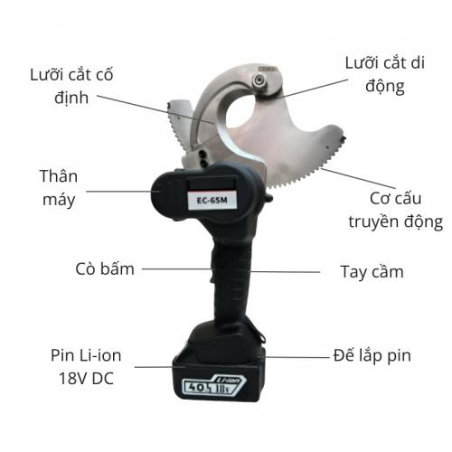 Kìm cắt cáp dùng pin EC-65M