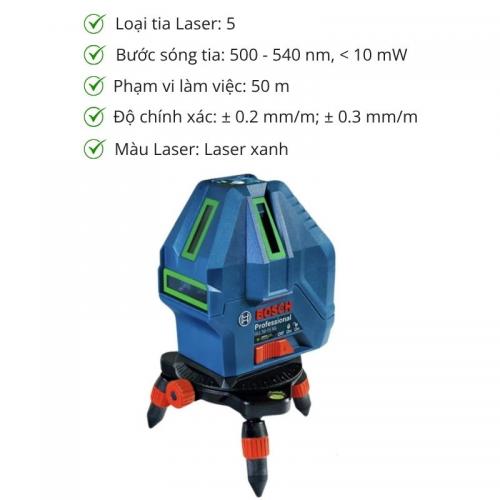 Máy cân mực laser tia xanh GLL 50-15 XG