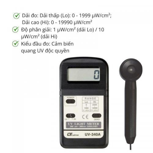 Máy đo ánh sáng tia UV Lutron UV-340A