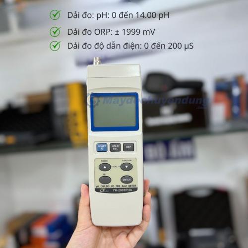 Máy đo pH/ORP, DO, CD/TDS, độ mặn Lutron YK-2001PHA