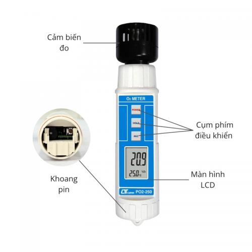 Máy đo khí Oxy O2 Lutron PO2-250