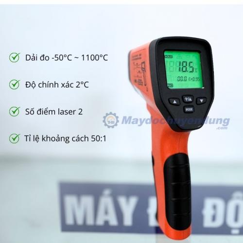 Máy đo nhiệt độ từ xa 1100 độ, 2 tia Laser DT1100