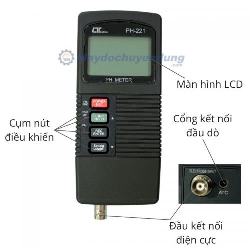 Máy đo pH và EC cầm tay Lutron PH-221