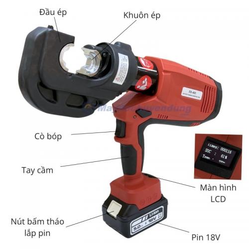 Máy ép cos thủy lực dùng pin không chổi than EB- 400