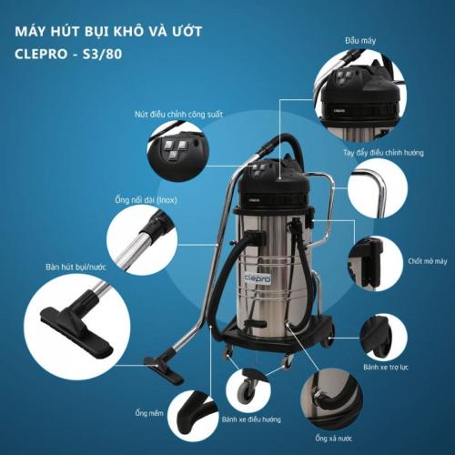 Máy hút bụi Clepro S3/80