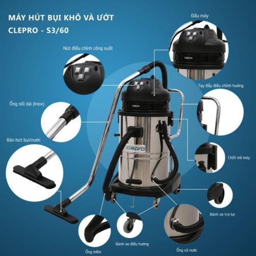 Máy hút bụi Clepro S3/60