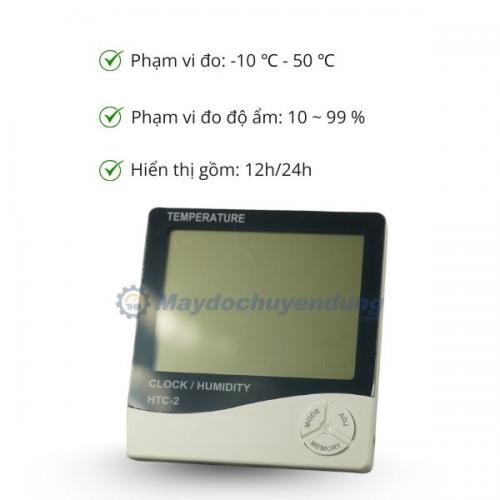 Nhiệt Ẩm Kế Trong Nhà, Ngoài Trời Có Dây HTC-2
