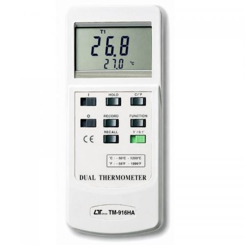 Nhiệt kế kép T1-T2 Lutron TM-916HA