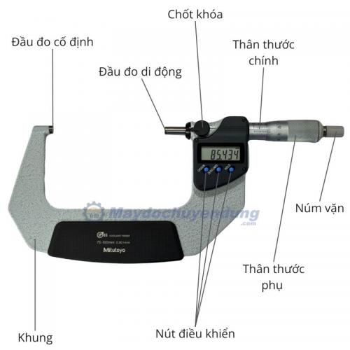 Panme đo ngoài điện tử dải đo 75-100mm Mitutoyo 293-233-30