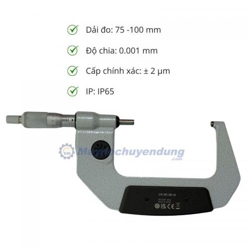 Panme đo ngoài điện tử dải đo 75-100mm Mitutoyo 293-233-30