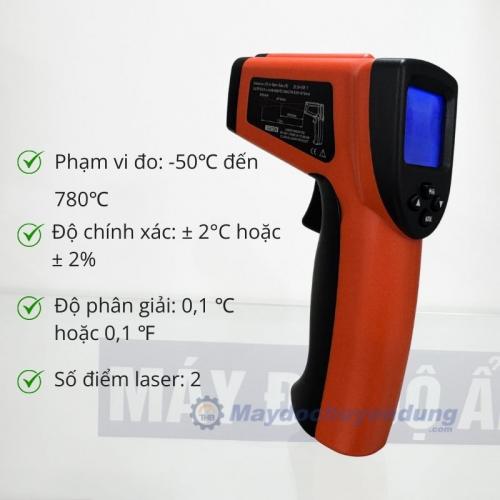 Súng bắn nhiệt độ từ xa có 2 tia laser DT8780