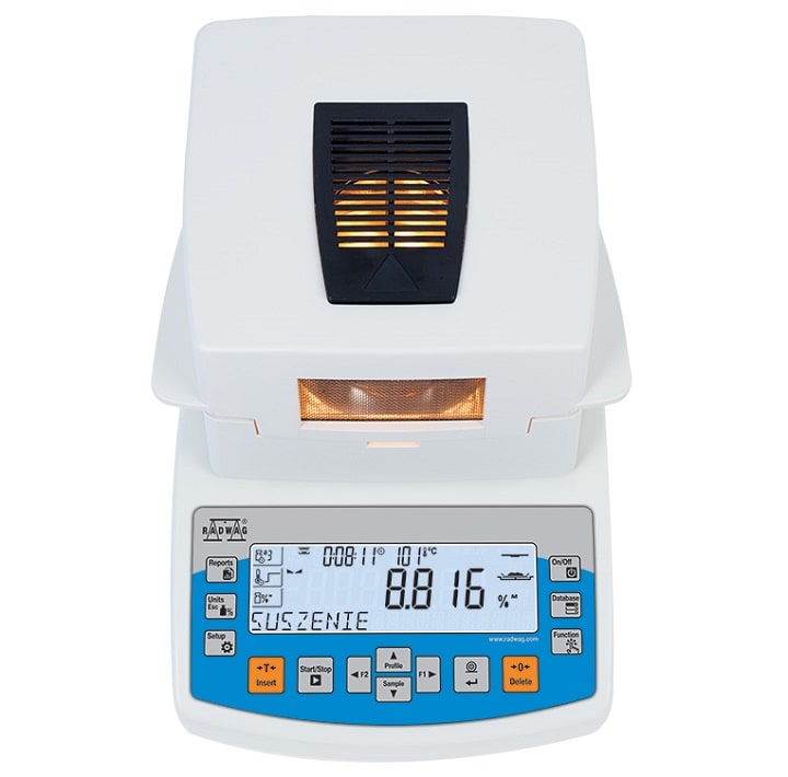 Cân phân tích ẩm Radwag MA 50.R sấy mẫu vật nhanh chính xác