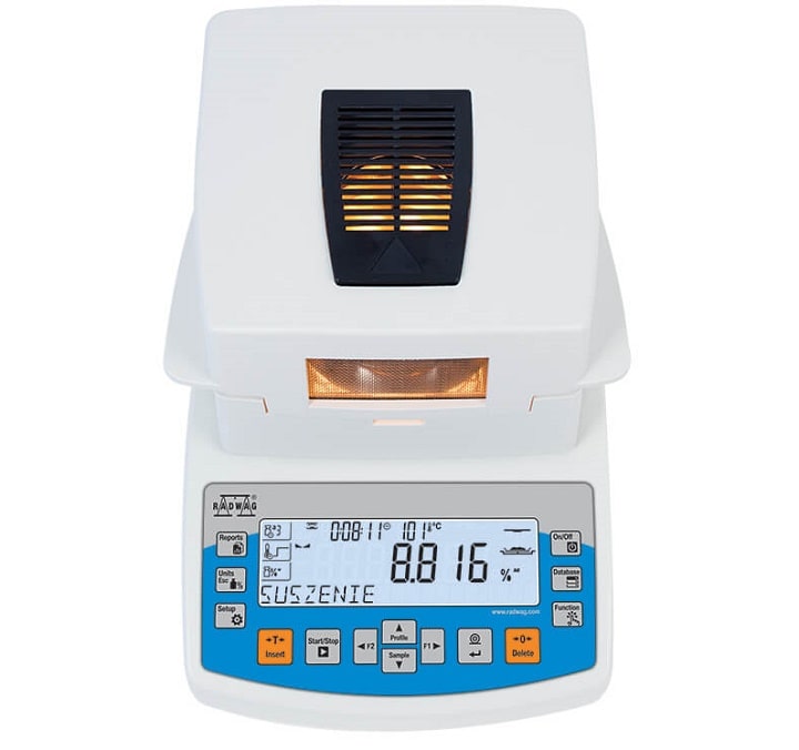 Cân sấy ẩm Radwag MA 110.R nhỏ gọn, bền chắc