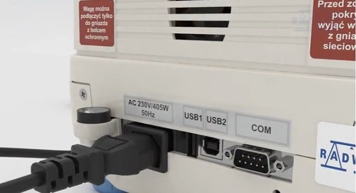 Cân sấy ẩm kết nối máy tính, máy in nhanh chóng