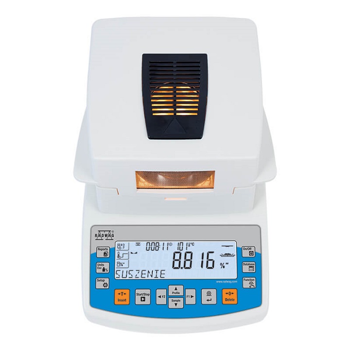Cân sấy ẩm Radwag MA 50/1.R sấy ẩm với nhiệt độ cao