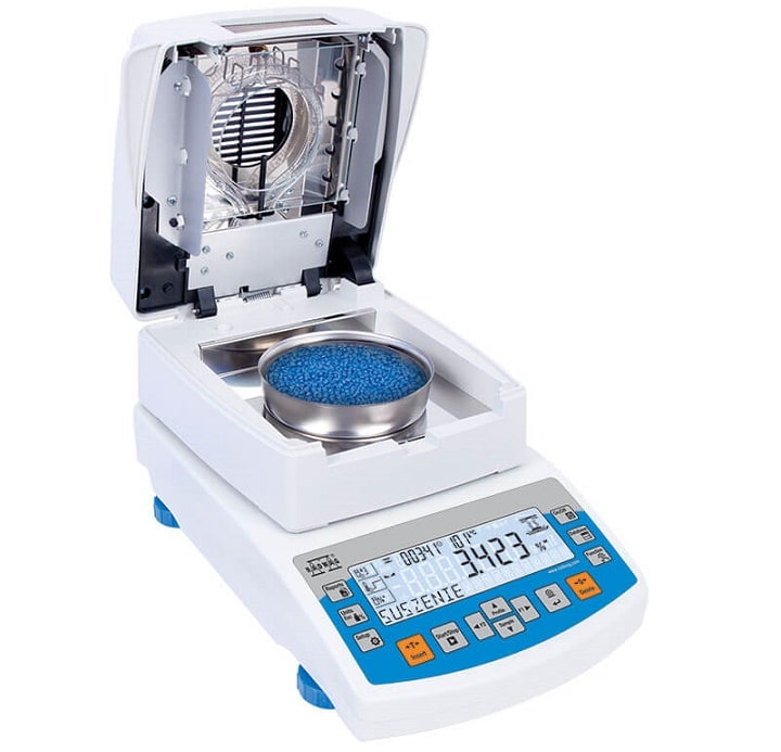 Cân sấy ẩm Radwag MA 50/1.R mang kết cấu bền chắc, chịu nhiệt tốt