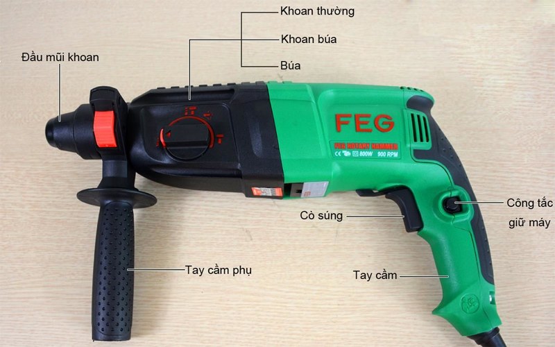 Máy khoan bê tông 3 chế độ 26mm FEG EG2601SRE