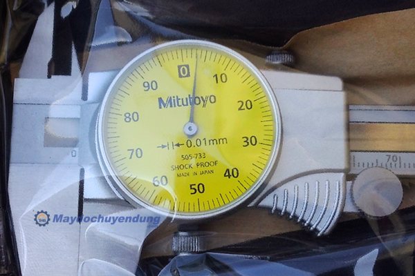Mitutoyo 505-733 hiển thị kết quả đo trên mặt đồng hố số 