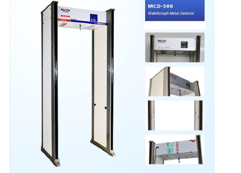 Cổng phát hiện kim loại 18 vùng ứng dụng linh hoạt