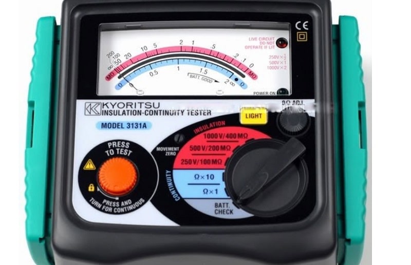 Đồng hồ đo điện trở cách điện Kyoritsu 3131A là thiết bị đo cách điện dạng kim mang đến khả năng đo chính xác 