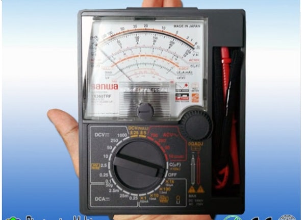 Sanwa YX-360TRF là một trong số ít những loại đồng hồ vạn năng kim có khả năng đo được dòng điện. 
