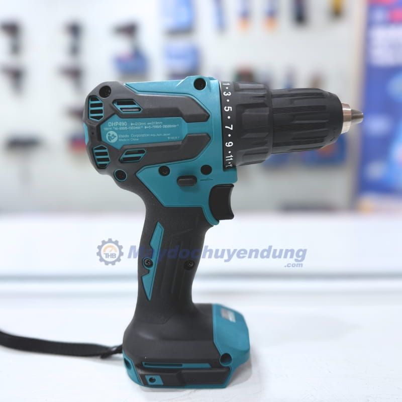 Máy khoan búa và vặn vít dùng pin Makita DHP490Z tuổi thọ cao, dễ sử dụng