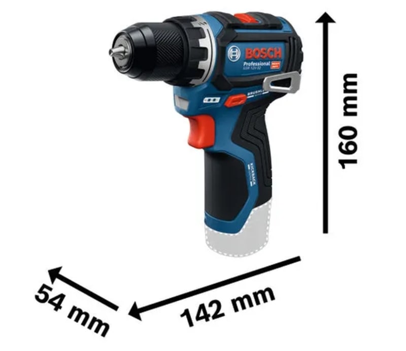 Bosch GSR 12V-32 Solo kích thước nhỏ gọn, khoan được nhiều vị trí