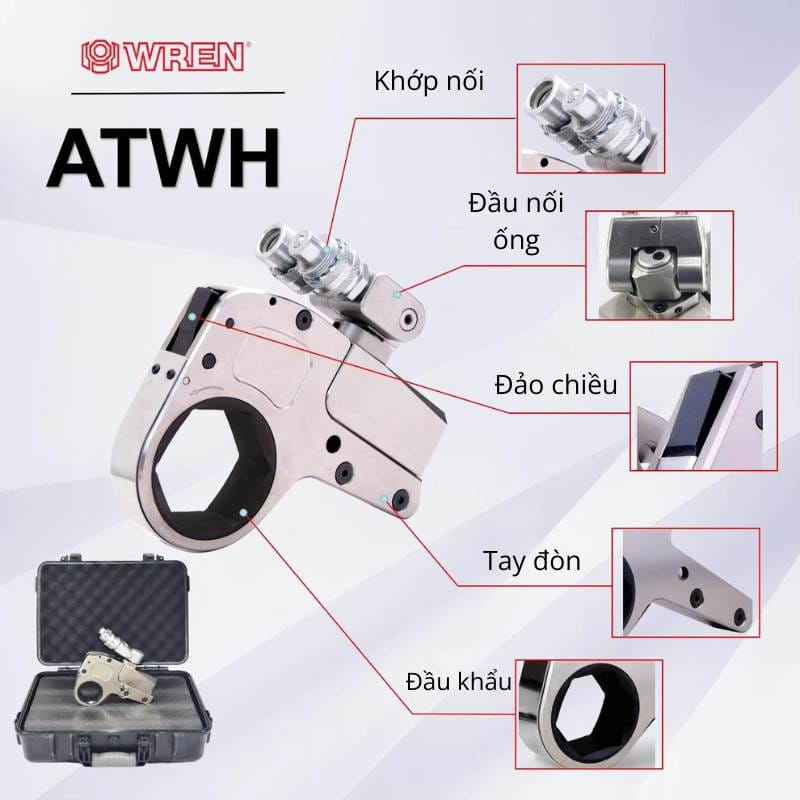 Cấu tạo cơ bản của cờ lê thủy lực Wren 14ATWH